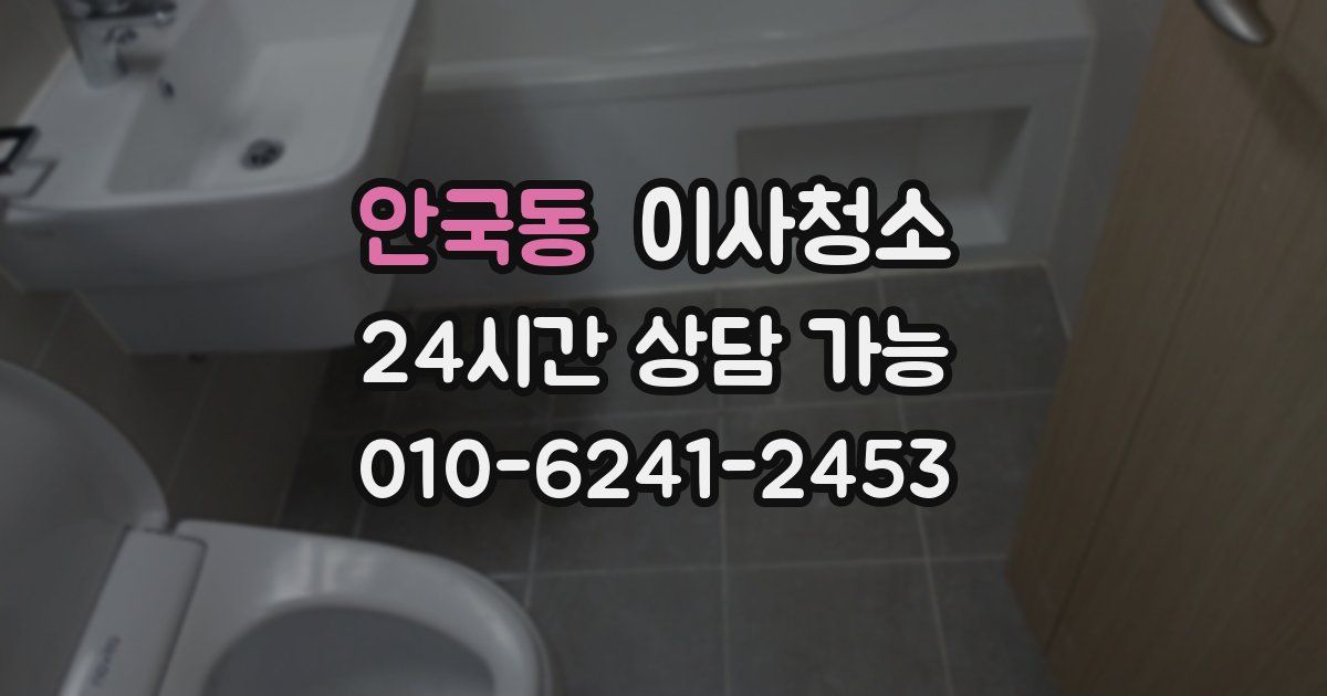 안국동 입주청소