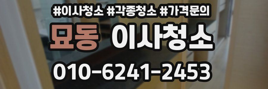 묘동 이사청소