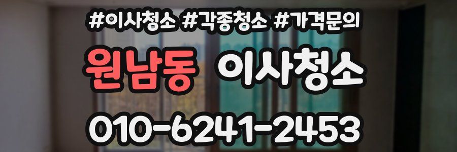 원남동 이사청소