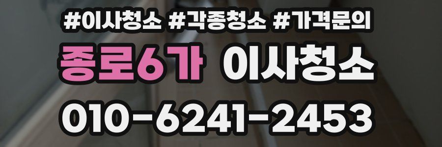 종로6가 이사청소