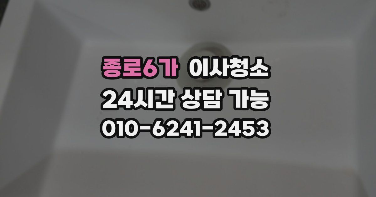 종로6가 입주청소