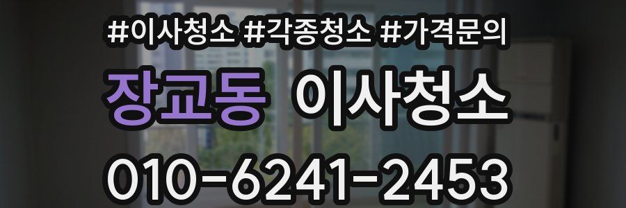 장교동 이사청소