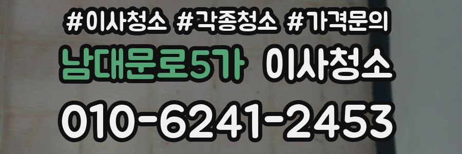 남대문로5가 이사청소