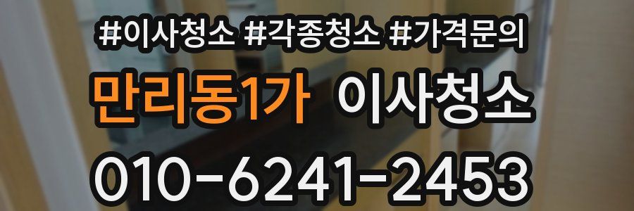만리동1가 이사청소