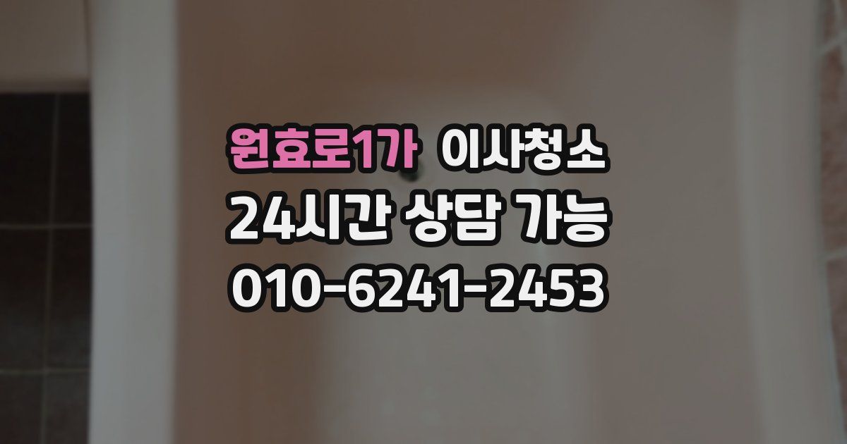 원효로1가 입주청소