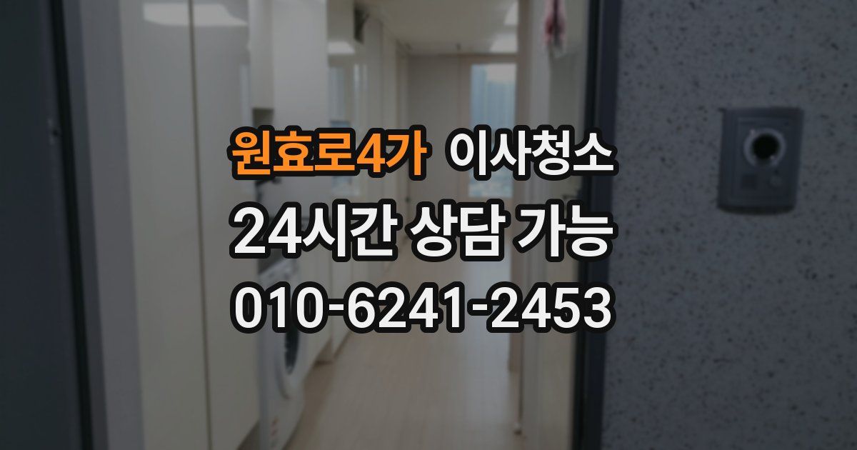원효로4가 입주청소