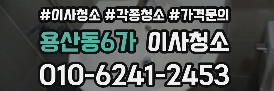 용산동6가 이사청소