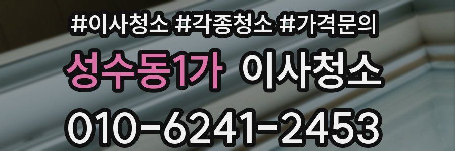 성수동1가 이사청소