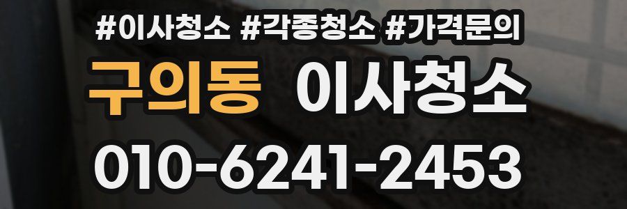 구의동 이사청소