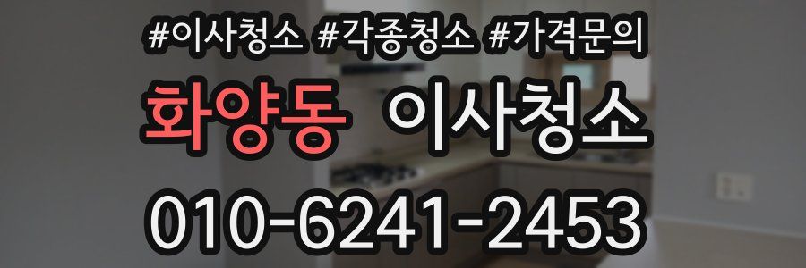 화양동 이사청소