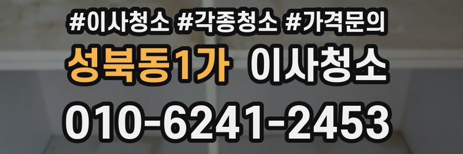 성북동1가 이사청소
