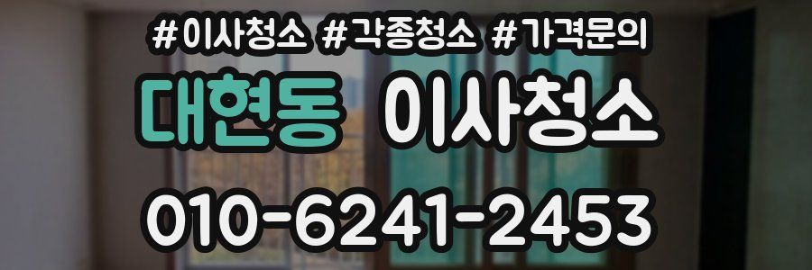 대현동 이사청소