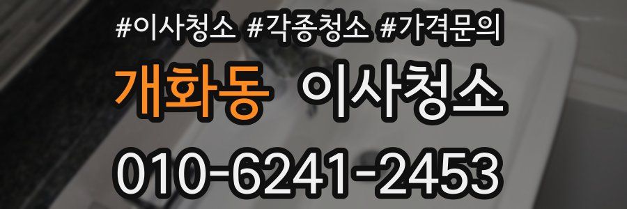 개화동 이사청소