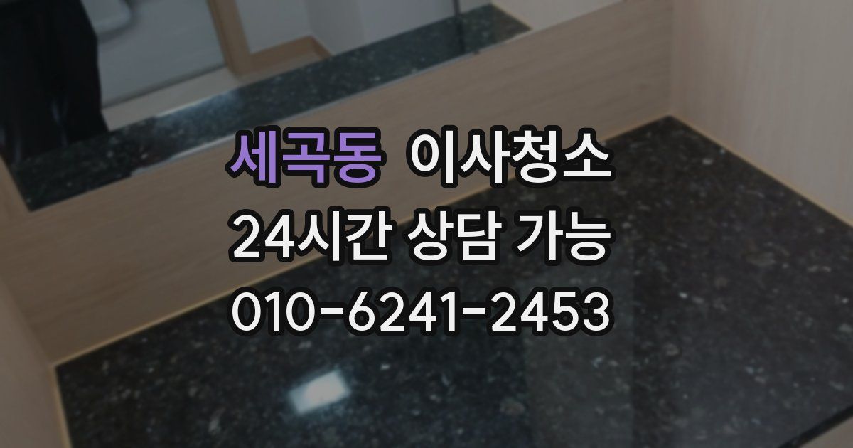 세곡동 입주청소