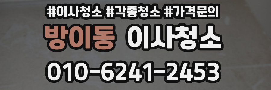 방이동 이사청소