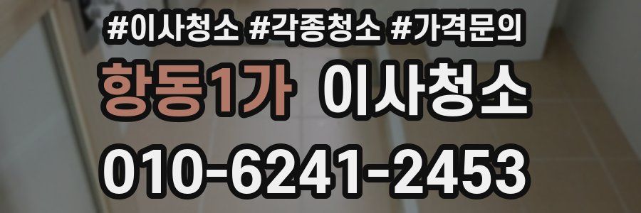 항동1가 이사청소