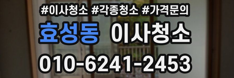 효성동 이사청소