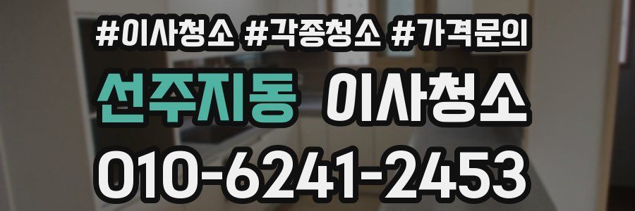 선주지동 이사청소