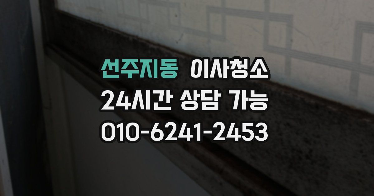 선주지동 입주청소