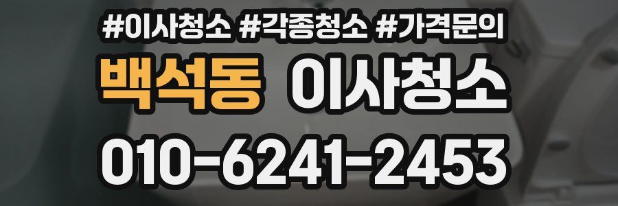 백석동 이사청소