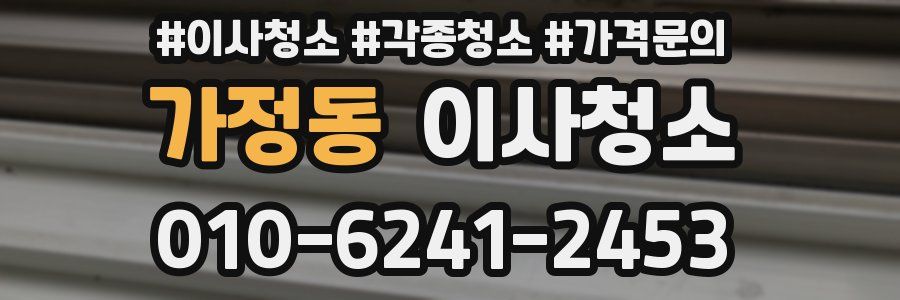 가정동 이사청소