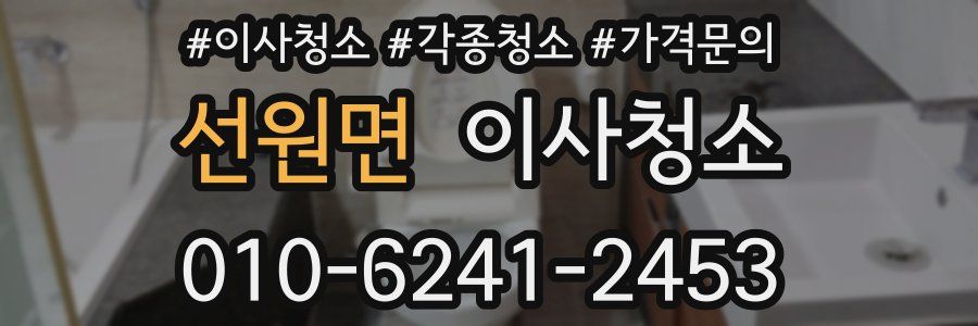 선원면 이사청소