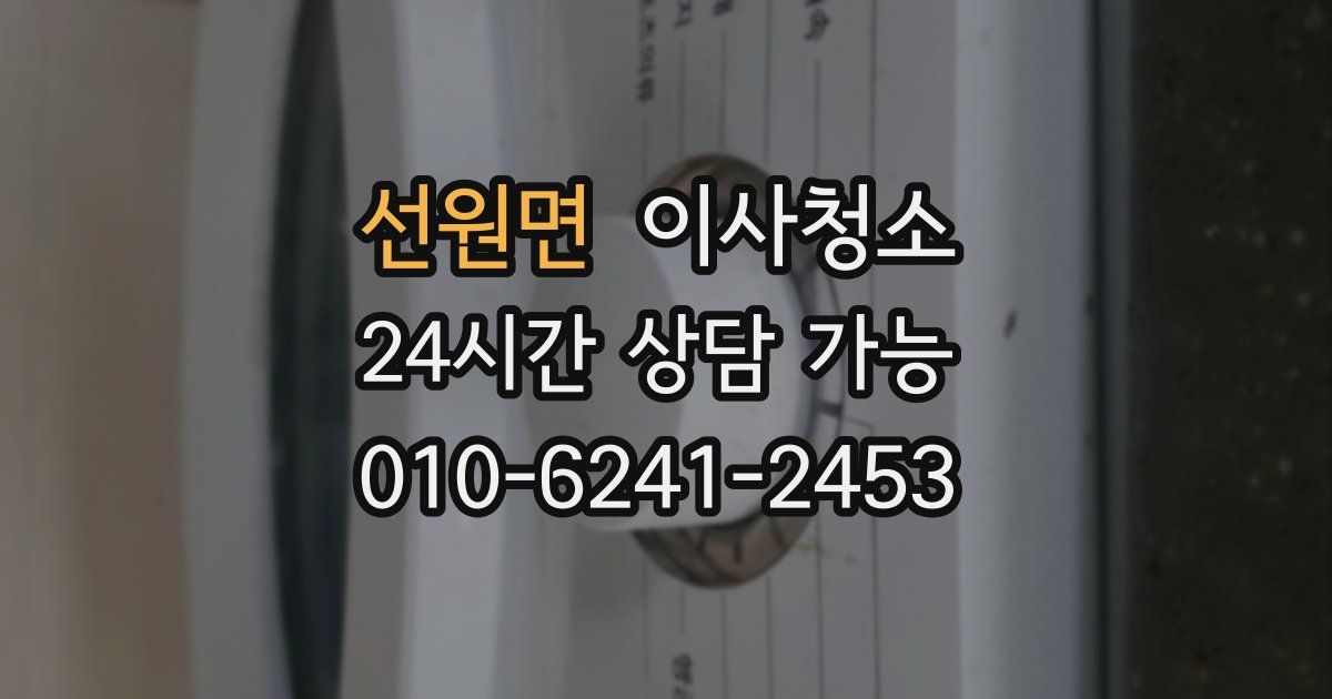 선원면 입주청소