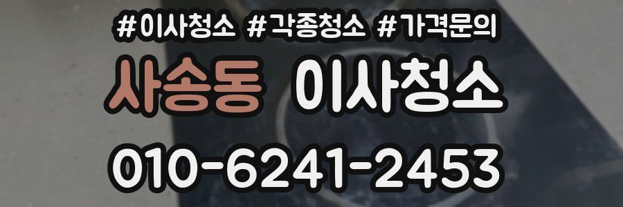 사송동 이사청소