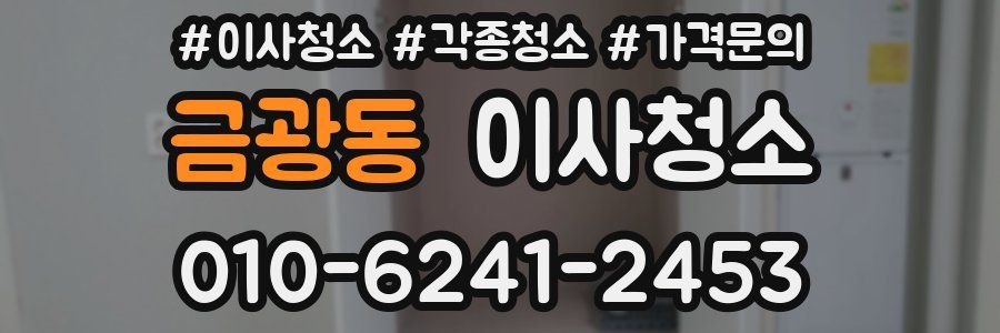 금광동 이사청소