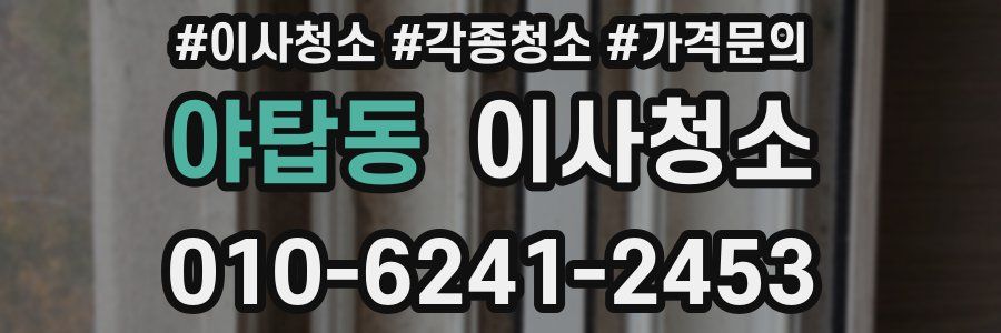 야탑동 이사청소