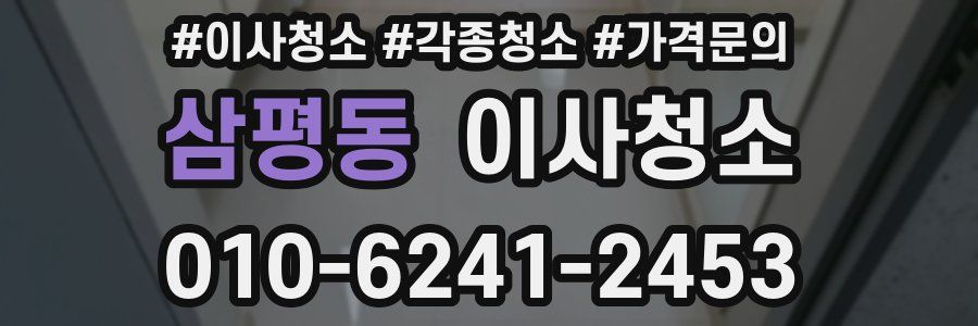 삼평동 이사청소