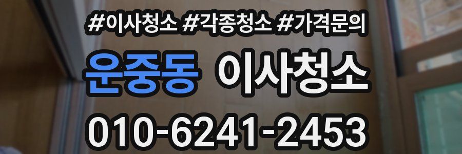 운중동 이사청소