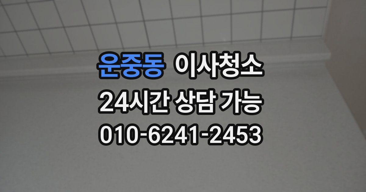 운중동 입주청소