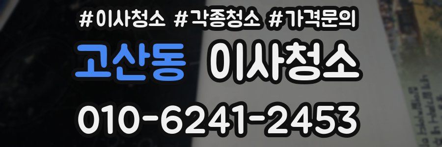 고산동 이사청소