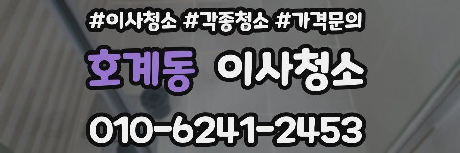 호계동 이사청소