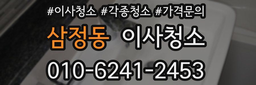 삼정동 이사청소