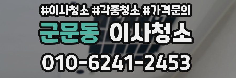 군문동 이사청소