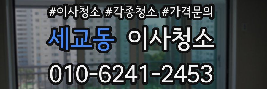 세교동 이사청소