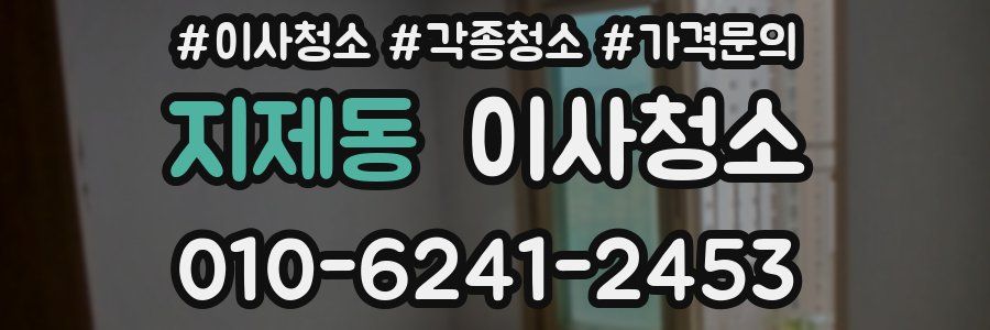 지제동 이사청소