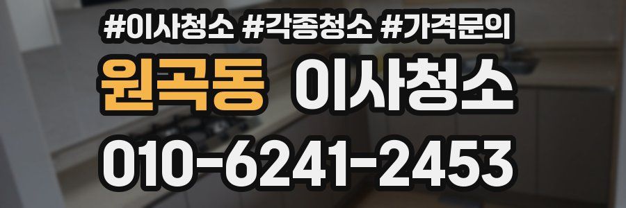 원곡동 이사청소