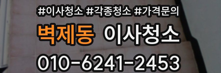 벽제동 이사청소