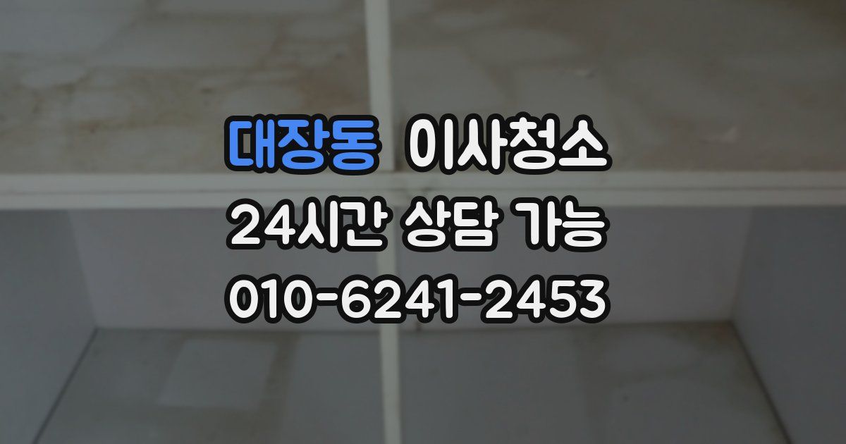 대장동 입주청소