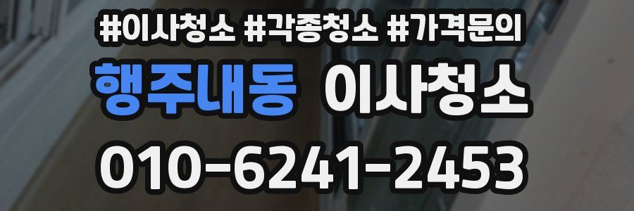 행주내동 이사청소