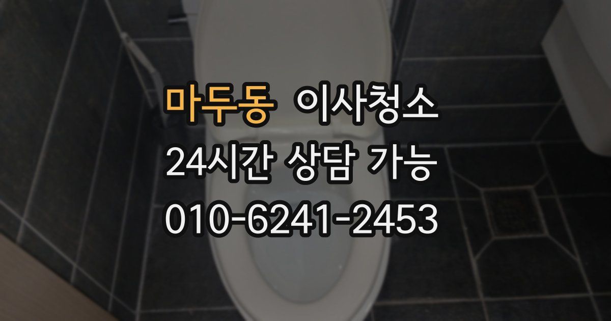 마두동 입주청소