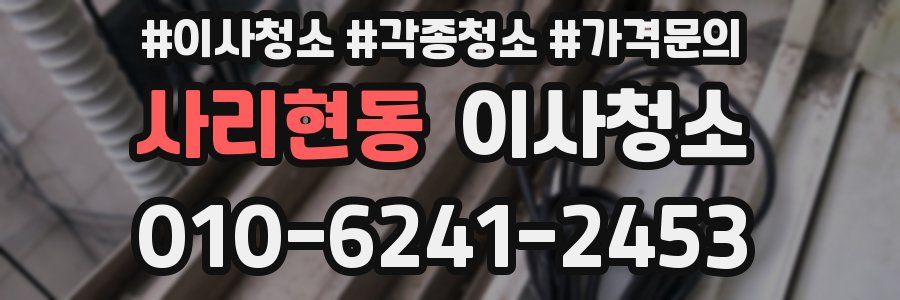 사리현동 이사청소