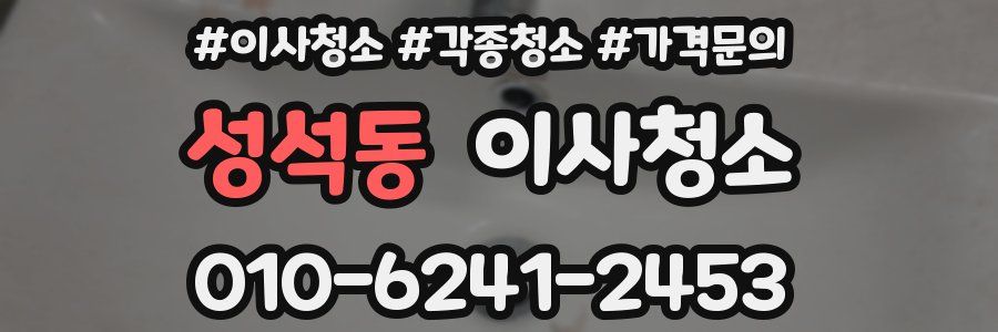 성석동 이사청소