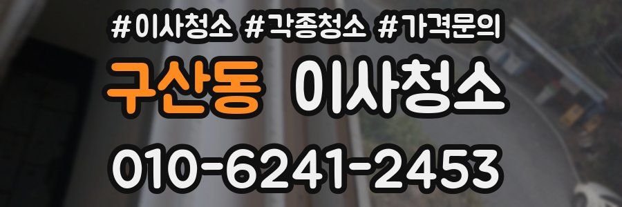 구산동 이사청소