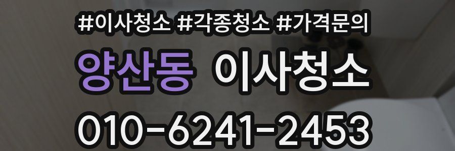 양산동 이사청소