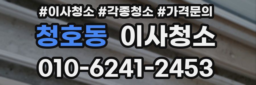 청호동 이사청소