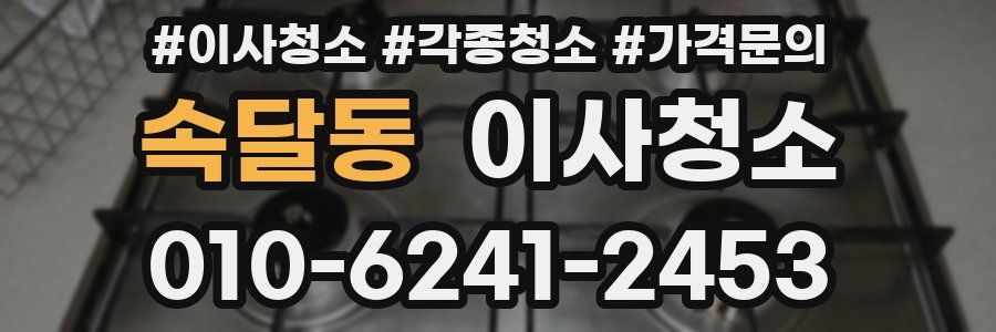 속달동 이사청소